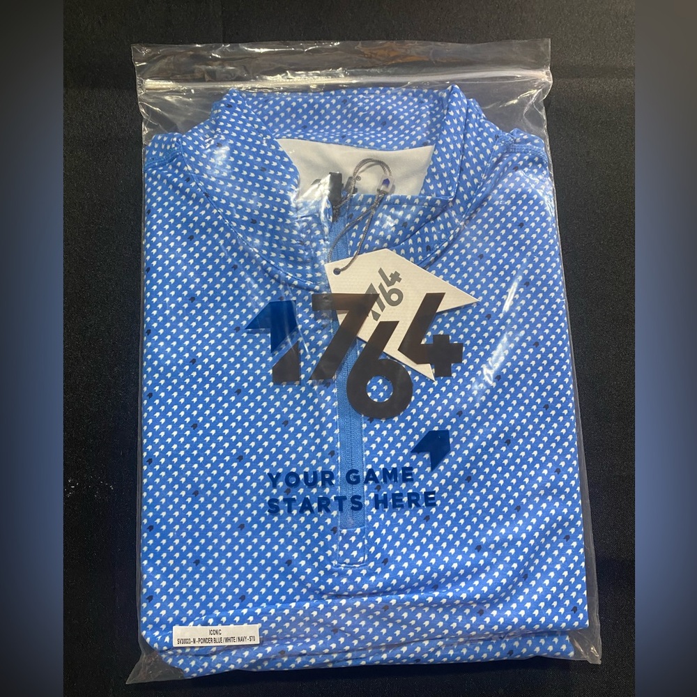 NWT 1764 Powder Blue Quarter zip
